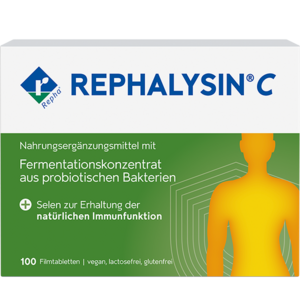 REPHALYSIN® C – Das Fermentationskonzentrat enthält eine komplexe Stoffmischung aus Bestandteilen und physiologischen Stoffwechselprodukten der Mikroorganismenkultur, zur Erhaltung der natürlichen Immunfunktion.